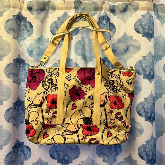 Coach Bags Coach Travel Bag In Bright Satin Nylon With Removable